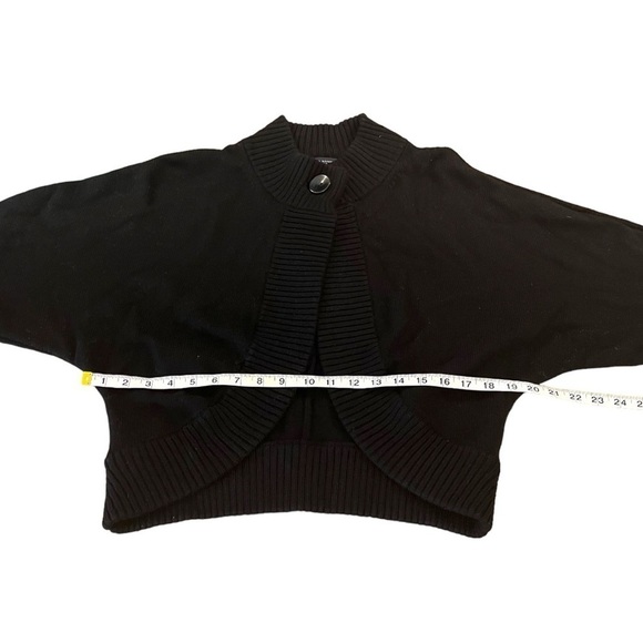 Banana Republic 100% Merino Wool Cardigan with Dolman Sleeves in Black - Picture 3 of 12
